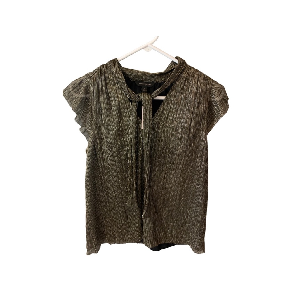 Gold Metallic Banana Republic Top